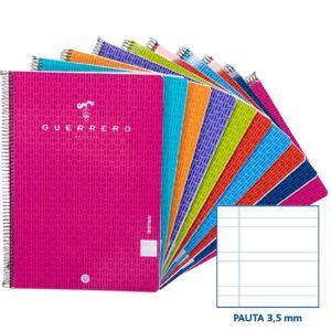 Guerrero Cuaderno de Tapa Blanda Espiral Coil-Lock 80H 90gr