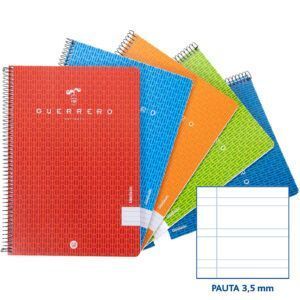 Guerrero Cuaderno de Tapa Polipropileno Espiral Coil-Lock 80H 90gr
