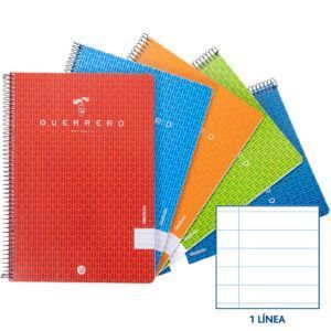 Guerrero Cuaderno de Tapa Polipropileno Espiral Coil-Lock 80H 90gr