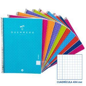 Guerrero Cuaderno de Tapa Polipropileno Espiral Coil-Lock 80H 90gr