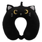 iTotal Almohada de Viaje Memory Foam Gato Negro
