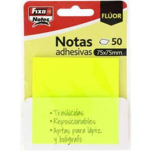 Fixo Pack 50 Notas Adhesivas Traslúcidas 75X75 mm