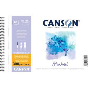 Canson Montval Álbum Espiral Microperforado 12 Hojas Grano fino 300 g/m²