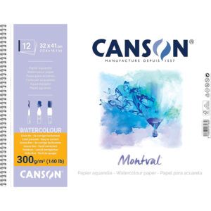 Canson Montval Álbum Espiral Microperforado 12 Hojas Grano fino 300 g/m²