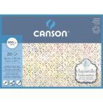 Canson Aquarelle Bloc Encolado 4 Lados 60% 300g Grueso 36x51cm 20H