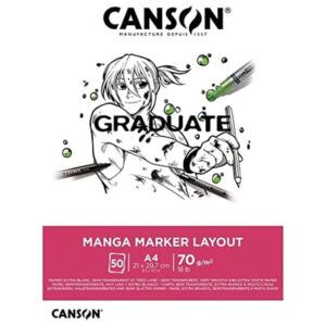 Canson Graduate Manga Layout Bloc Encolado Extraliso 70g 50h