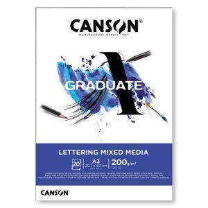 Canson Graduate Lettering Multitécnica Bloc Encolado Satinado 200g 20h