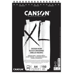 Canson XL Black Álbum Espiral Fino 150g