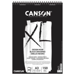 Canson XL Black Álbum Espiral Fino 150g