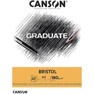 Canson Graduate Bristol Bloc Encolado Extrafino 180g 20h
