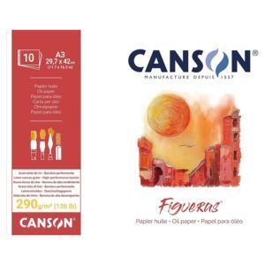 Canson Figueras Bloc Encolado Óleo Lienzo de Tela 290g 10H