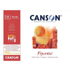 Canson Figueras Bloc Encolado Óleo Lienzo de Tela 290g 10H
