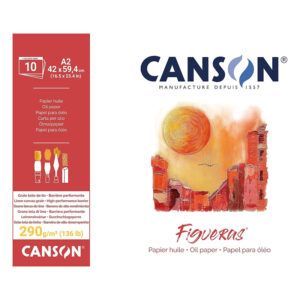 Canson Figueras Bloc Encolado Óleo Lienzo de Tela 290g 10H