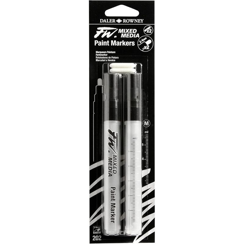 Daler Rowney FW Artist 2 Rotuladores Vacíos - Puntas Redondas 2-4mm Daler Rowney FW Artist 2 Rotuladores Vacíos - Puntas Redondas 2-4mm