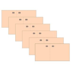LOAN Vales de Caja 100 Hojas Papel Normal con Matriz 110x50mm