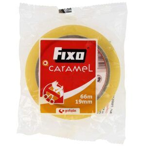 Fixo Caramel Cinta Adhesiva Transparente Resistente