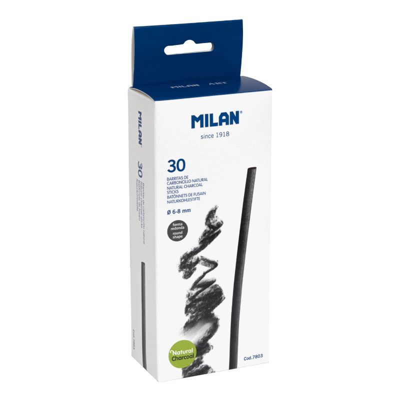 MILAN 30 Barritas de Carboncillo Natural Cilíndrico Ø 6-8 mm MILAN 30 Barritas de Carboncillo Natural Cilíndrico Ø 6-8 mm