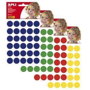 APLI Bolsa Gomets redondos Ø 20mm Permanentes 6 hojas
