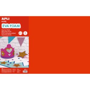 APLI Lámina de Goma EVA 60x40cm Grosor 2mm (Bolsa de 5 hojas)