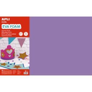 APLI Lámina de Goma EVA 60x40cm Grosor 2mm (Bolsa de 5 hojas)