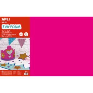 APLI Lámina de Goma EVA 60x40cm Grosor 2mm (Bolsa de 5 hojas)