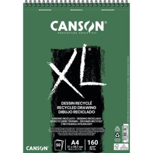 Canson XL Recycled Album Espiral Microperforado Grano Fino 160g