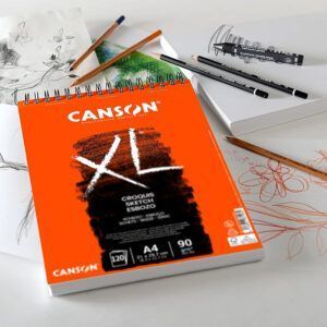 Canson XL Croquis Album Espiral Microperforado Grano Fino 90g