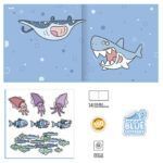 MILAN Cuaderno con Adhesivos para Colorear 'Blue Odissey'