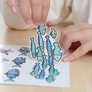 MILAN Cuaderno con Adhesivos para Colorear 'Blue Odissey'