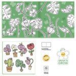 MILAN Cuaderno con Adhesivos para Colorear 'Green & Grow'