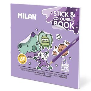 MILAN Cuaderno con Adhesivos para Colorear 'Alien Invasion'