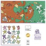 MILAN Cuaderno con Adhesivos para Colorear 'Alien Invasion'
