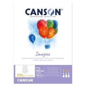Canson Imagine Bloc Encolado 50H Fino 200g Blanco Natural