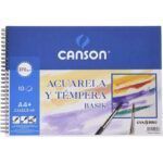 Canson Acuarela Basik Álbum Espiral 10H 370g Blanco Natural