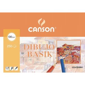 Canson Dibujo Basik Pack 250 Hojas 130g Blanco Natural