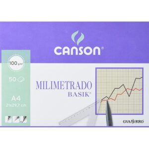 Canson Milimetrado Basik Bloc Encolado 50H 100g Sepia
