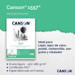 Canson 1557 Bloc Encolado 30H Fino 180g Extra Blanco