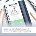 Canson 1557 Cuaderno Espiral 50H, Cierre Goma, Grano Fino 180g Canson 1557 Cuaderno Espiral 50H, Cierre Goma, Grano Fino 180g