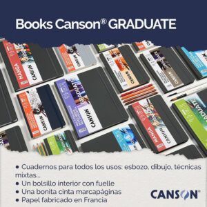 Canson Graduate Sketch Cuaderno Tapa dura 92H Fino 96g Gris Oscuro