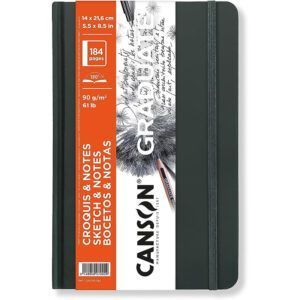 Canson Graduate Sketch Cuaderno Tapa dura 92H Fino 96g Gris Oscuro