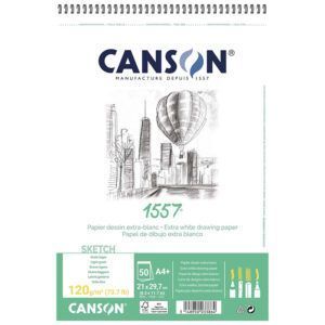 Canson 1557 Álbum Espiral Microperforado 50H Fino 120g