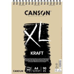Canson XL Kraft Rayado Album Espiral Microperforado 90g Beige
