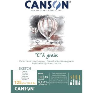 Canson C à Grain Bloc Encolado 30H Grano Fino 125g