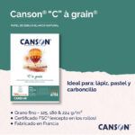 Canson C à Grain Bloc Encolado 30H Grano Fino 180g