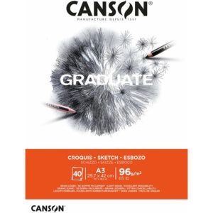Canson Graduate Sketch Bloc Encolado 40H Grano Fino 96g