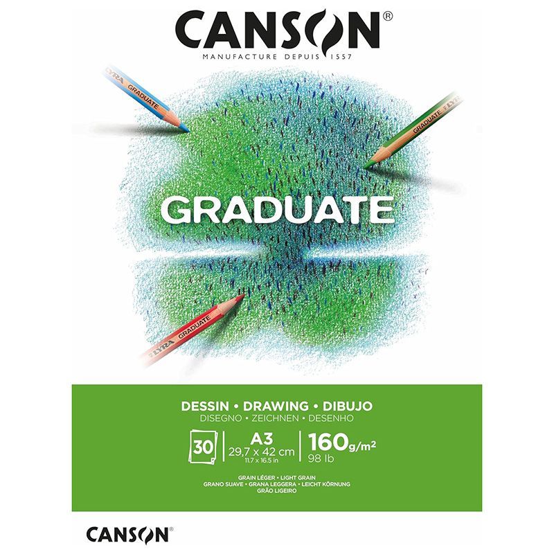 Canson Graduate Dessin Bloc Encolado 30H Fino 160g Blanco Natural Canson Graduate Dessin Bloc Encolado 30H Fino 160g Blanco Natural