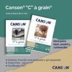 Canson C à Grain Bloc Encolado 30H Fino 250g Ocre Jaspeado