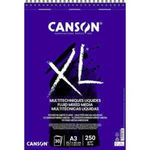 Canson XL Mix Media Álbum Espiral Fluido Fino 250g