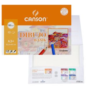 Canson Dibujo Basik MiniPack 10 Hojas 130g Blanco Natural