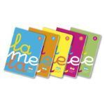 Lamela Libreta Grapa A4 Polipropileno Flúor 50H Cuadrovía (Pack 5 colores surtidos)
